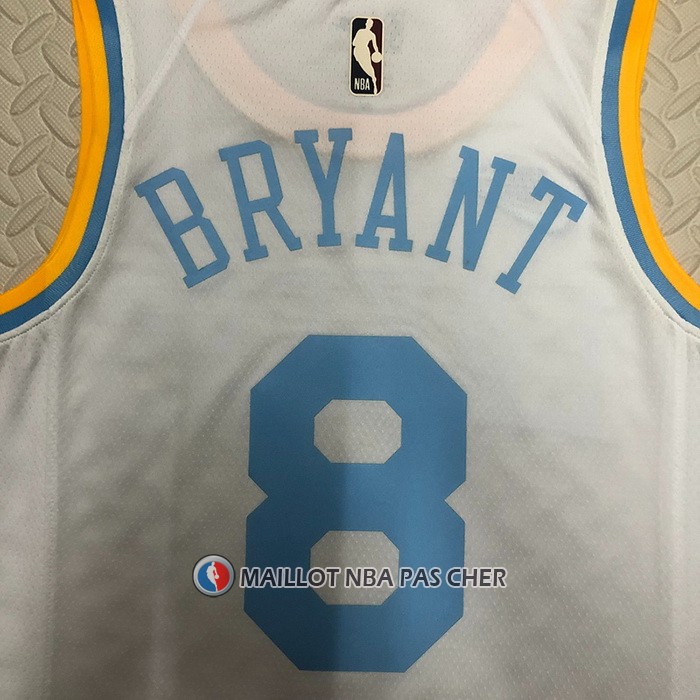Maillot Los Angeles Lakers Kobe Bryant NO 8 Classic 2022-23 Blanc